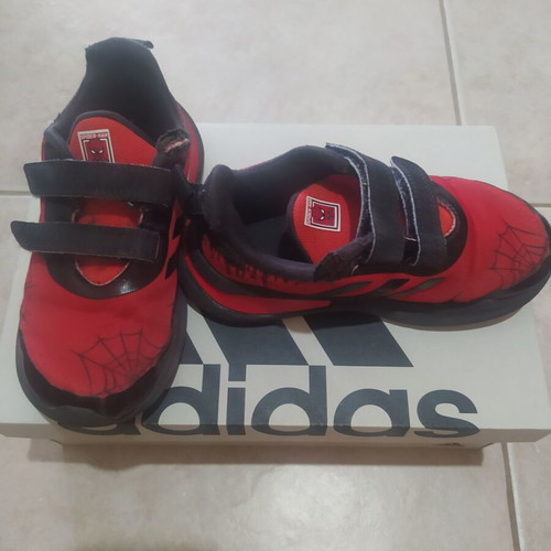 Adidas Spiderman shoes used, size 27, red