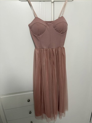 Tulle dress new, romantic pink with bust and adjustable straps