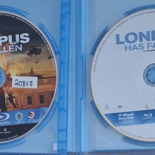 Olympus Has Fallen and London Has Fallen Blu-ray set like new with Greek subtitles
