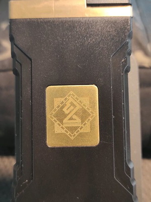 Mechanical mod black gold 2x18650 used