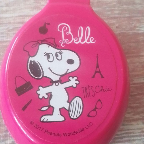 Peanuts Snoopy children's pocket hairbrush comb with mirror like new