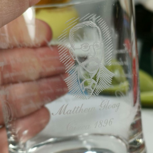 Famous Grouse collectible whisky cut glass used