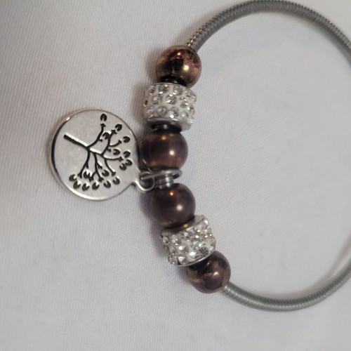Women's bracelet, tree of life with magnetic clasp