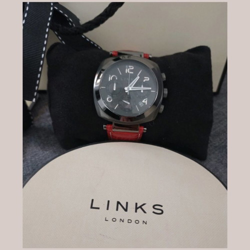 Links of London Brompton watch like new with leather strap