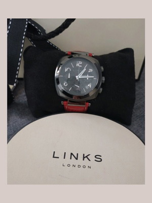 Links of London Brompton watch like new with leather strap