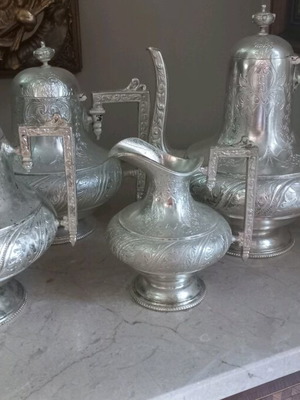 French silver-plated coffee tea set Armand Frenais used
