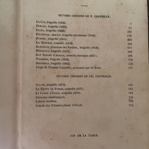 Chefs d'Oeuvres Dramatiques de P. Corneille, 1839 Paris edition