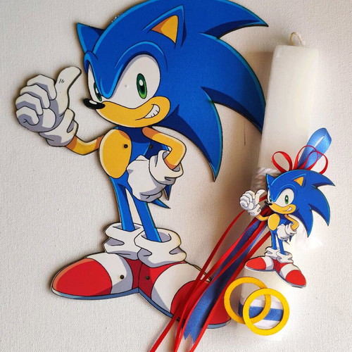Handmade Sonic candle made to order