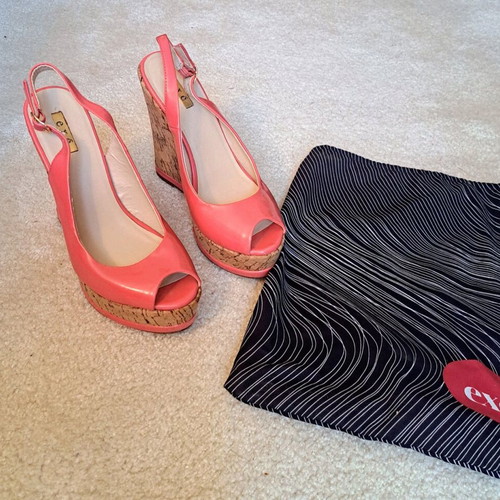 Exe coral platform shoes with cork like new, size 39