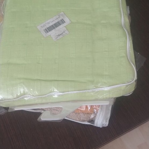 Cotton throw green, light green, 1.8x2.4 m for two-seater sofa