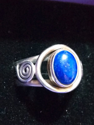 Silver ring 925 with lapis lazuli, new handmade
