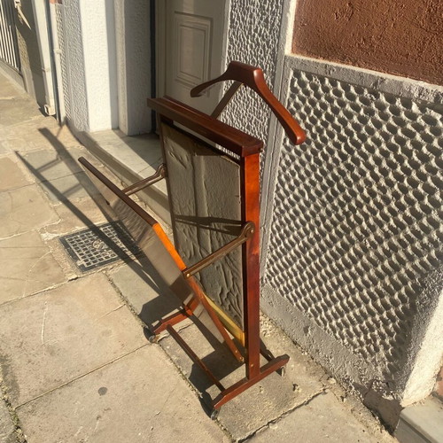 Fratelli Reguitti Clothes Stand With Trouser Press Used, Walnut Wood