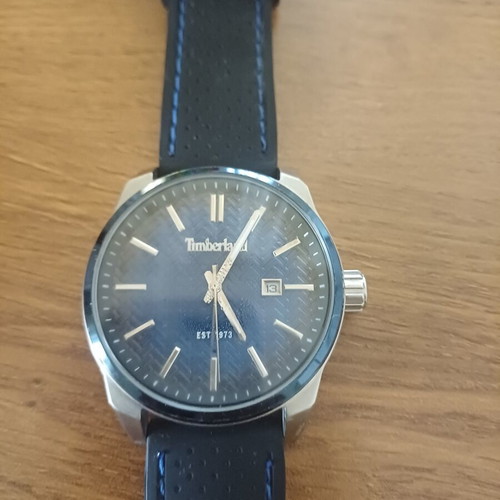 Timberland wristwatch used, blue, broken crown