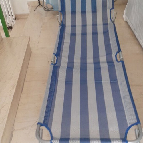 Aluminum sun lounger with adjustable back, new