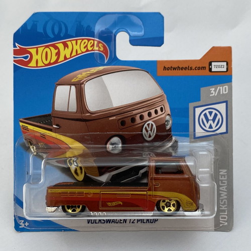 Volkswagen T2 Pickup Hot Wheels toy car, brown