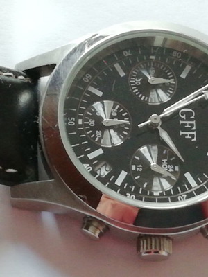 GFF CHRONOGRAPH UNISEX WATCH JAPAN QUARZ DATE 24 HOUERS 3 ATM