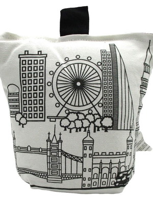 Fabric doorstop London 20cm new