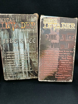 VHS Metal Invader Fire and Ice vol. 1 και vol. 2 μεταχειρισμένα, σετ 2 τεμαχίων