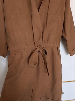 Zara shorts jumpsuit like new, chocolate brown, sizes L and XL