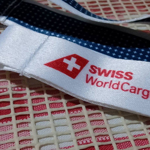 Lanyard SWISS WorldCargo new, authentic airline promo