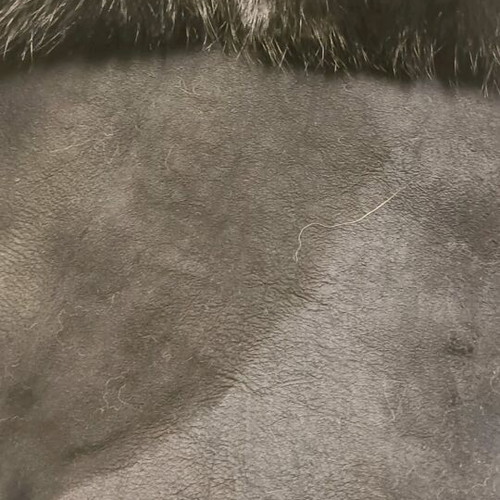 Genuine fur piece new, black, 28x40 cm