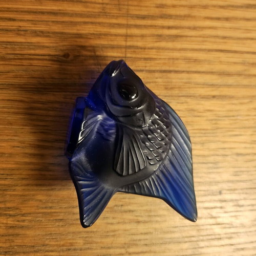 Lalique France crystal fish like new, pack of 8, multicolor