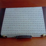 Backgammon vintage case set used, complete board game