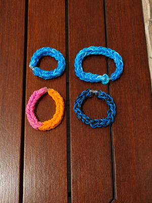 Plexi Flexi bracelets set of 4, handmade, colorful, new