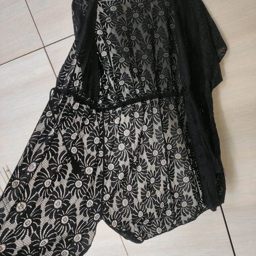 Brand new - Beach kimono cover up embroidery see through summer