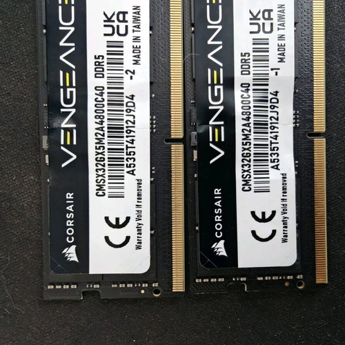 32GB DDR5 4800 MHz sodimm Corsair Vengeance like new, 16GBx2