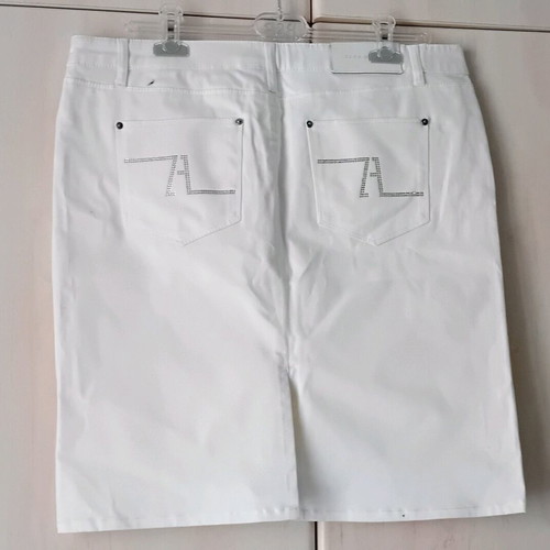 Zara white denim women's skirt 42 new with elasticity