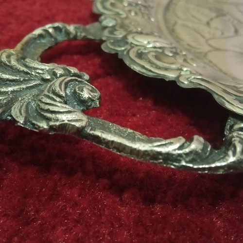 Handmade tray used with embossed floral design 50x31 cm