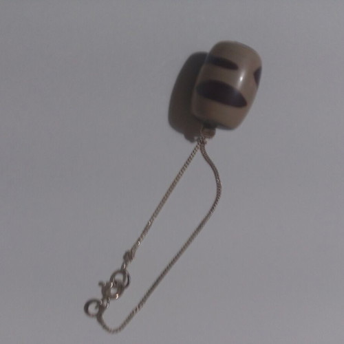 Picture Jasper stone bracelet with 925 silver chain