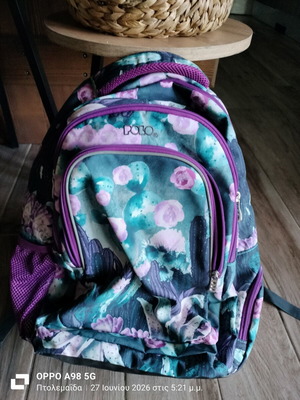 Polo backpack with multiple compartments for school and travel