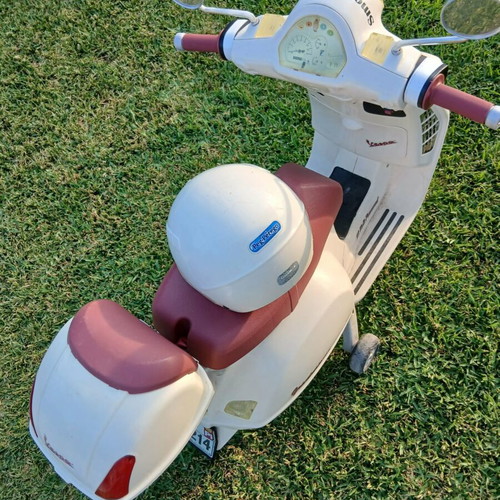 Peg Perego authentic children's Vespa electric ride-on, cream