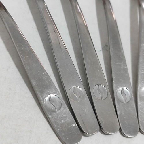 Vintage Sabena Airlines cutlery set used, knives and spoons