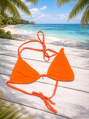 Swimwear top like new, orange, size S