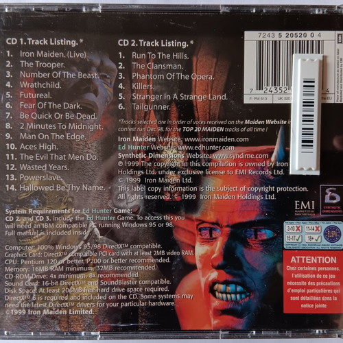 Iron Maiden Ed Hunter 3 CD used, metal