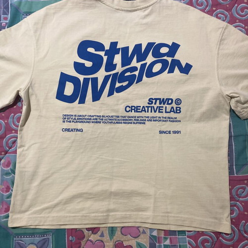 Oversized Stwd T-shirt Pull & Bear new, yellow, size M