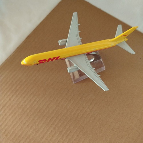 Airbus DHL collectible airplane used with transparent base
