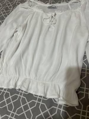 Hollister blouse, white, size L