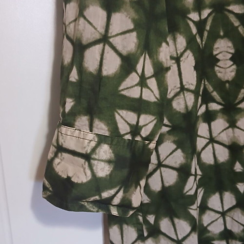 Zara printed tunic dress with geometric abstract die-dye pattern, size XL, like new