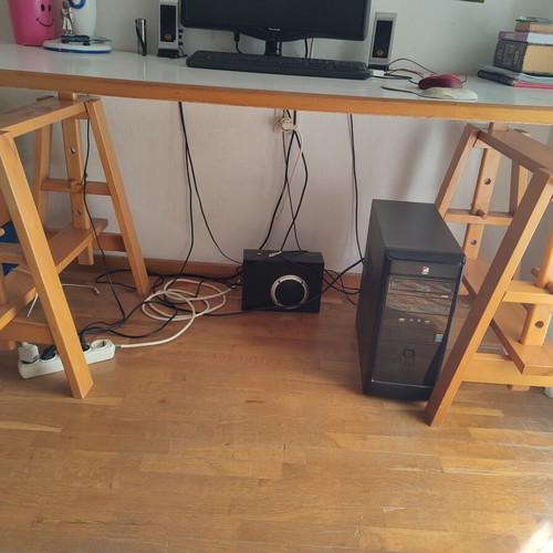 Student bedroom set used with wardrobe, bed, desk, shelves, and storage furniture