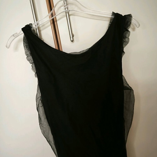 Tulle dress fitted Mango black like new size M