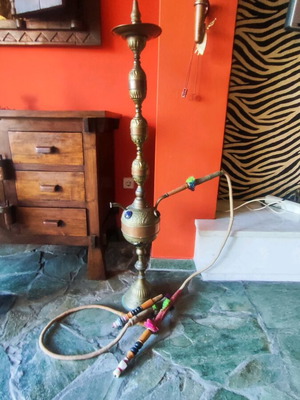Hookah 1.20m Egyptian copper and bronze used, 1990
