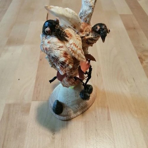 Handmade decorative seashell birds new