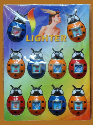 Vintage ladybug-shaped lighter set of 10 new in original packaging