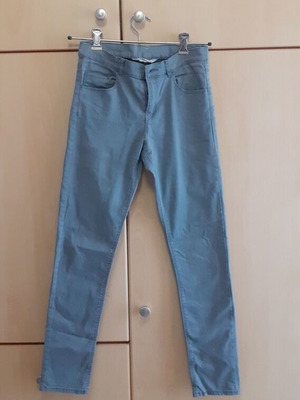 H&M gray denim pants kids teen excellent condition size 13-14