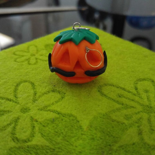 Jack o' Lantern polymer clay charms new