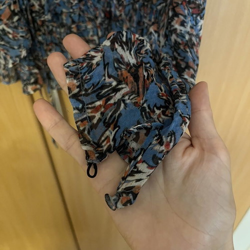 Zini floral set like new, airy fabric, blue multicolor